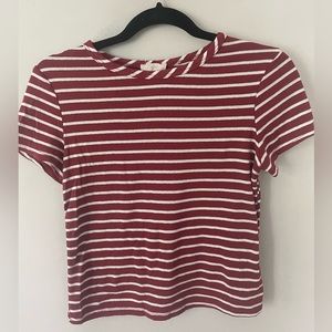 Olivia Rae medium red striped top